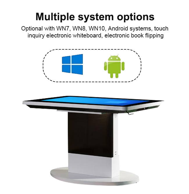 Рекламы игры конференции журнального стола экрана касания Windows 55 дюймов таблица экрана монитора касания умной взаимодействующая