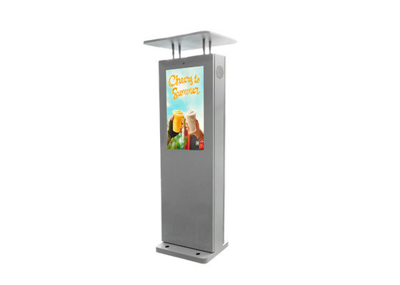 Водоустойчивое 32&quot; киоска Signage LCD цифров батареи знаки использующего энергию на открытом воздухе на открытом воздухе электронные для дела